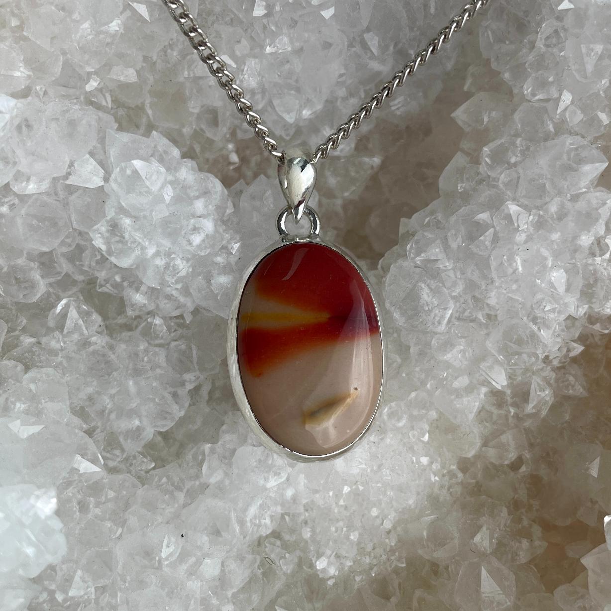 Sterling Silver Pendant - Mookaite - SP47 Sterling Silver Pendant - Mookaite - SP47